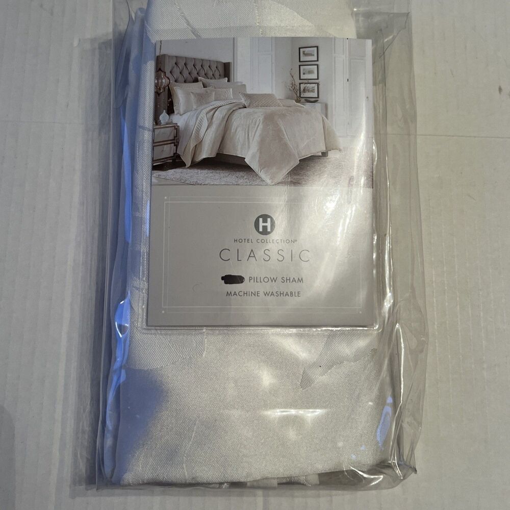 Hotel Collection Hydrangea Standard Pillow Sham White NWT